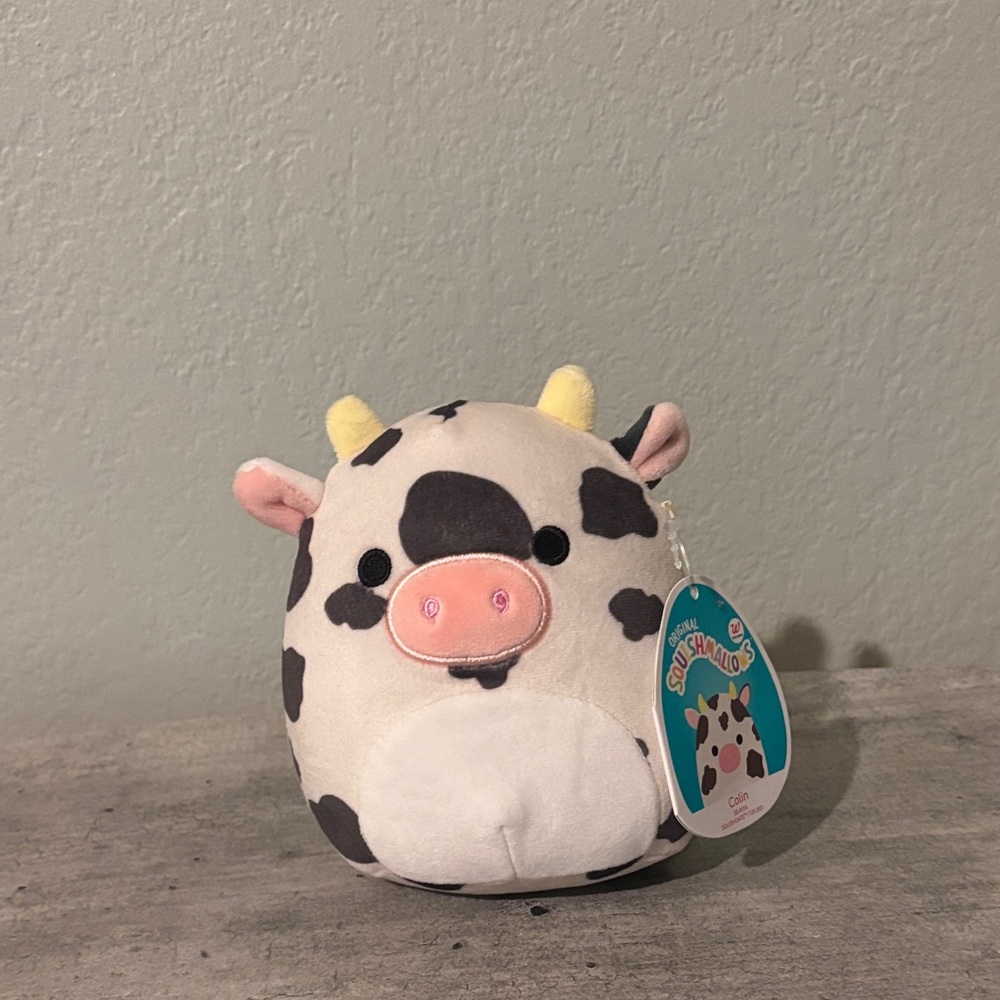 Squishmallows Colin Cream and Black Cow 5” Plush - W/ Tags